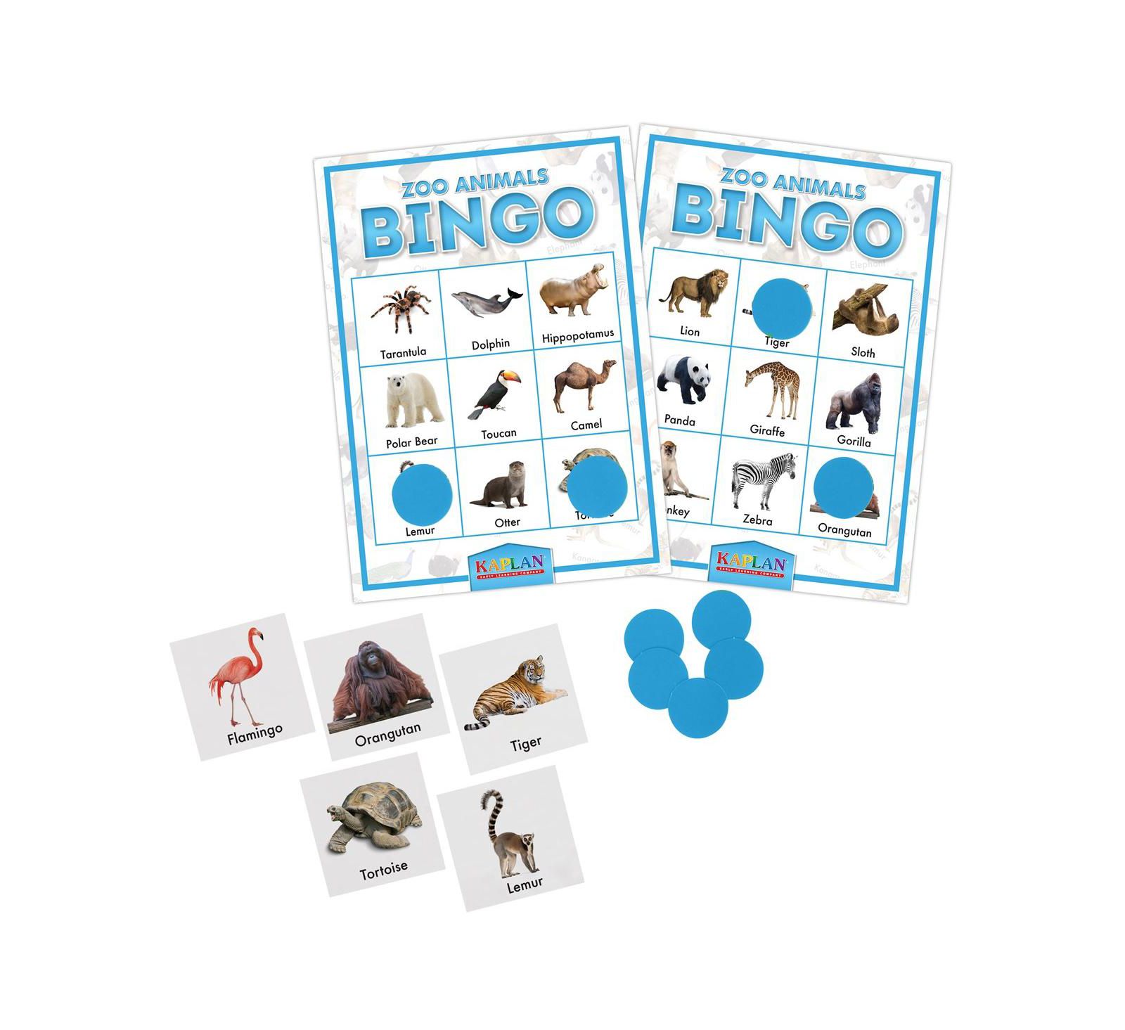 Kaplan Early Learning Игровая настольная игра Бинго с животными зоопарка