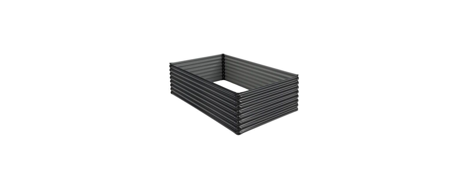 71 Inch Galvanized Metal Raised Garden Bed for Garden Backyard-Dark Grey