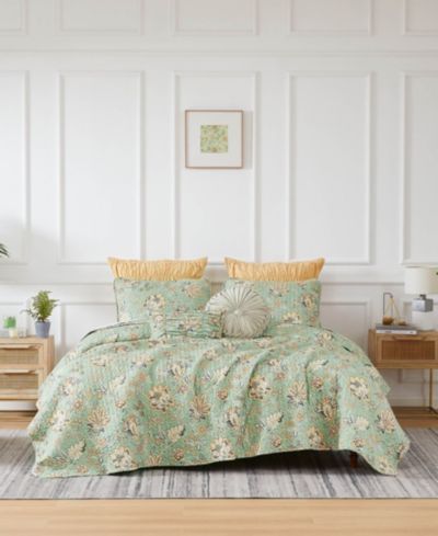 Southshore Fine Linens Jacobean Willow 6 Piece Quilt Set, Twin/Twin XL