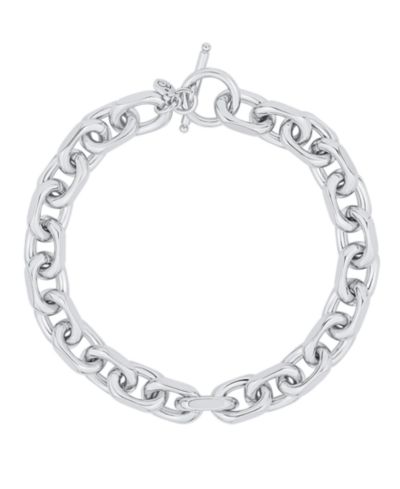 Браслет с застежкой-тогл And Now This, серебряное или 18K золотое покрытие, oval chain