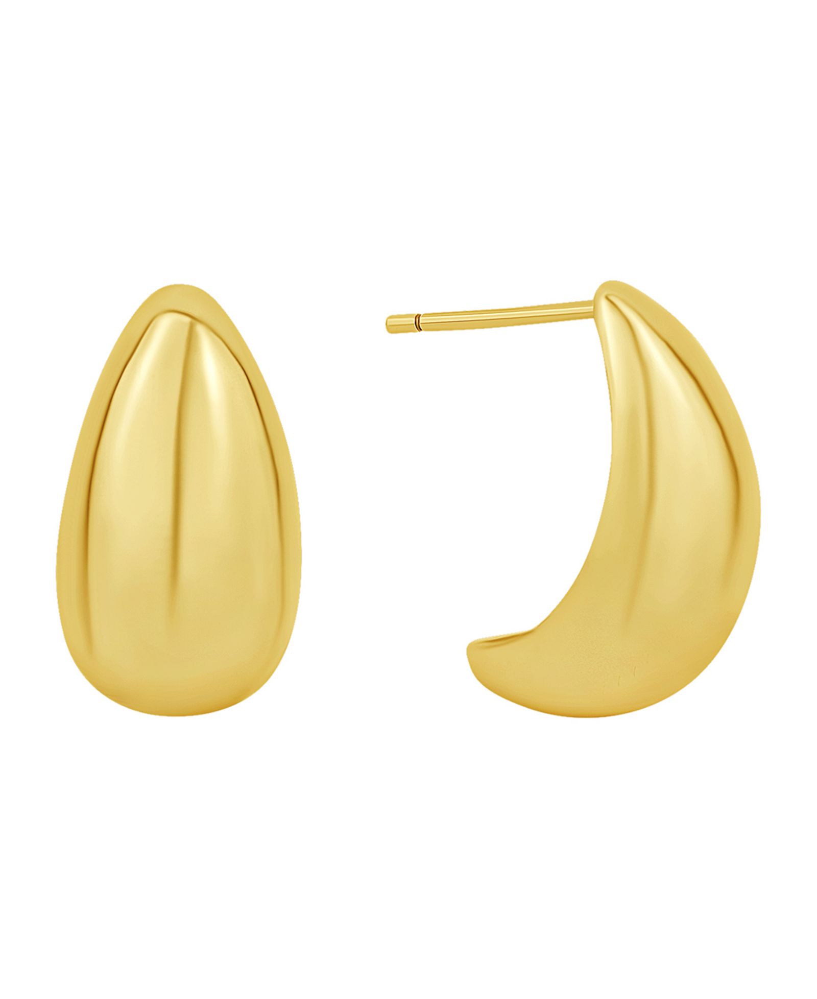 Серьги-кольца And Now This Puff J в серебряном или позолоченном 18K покрытии