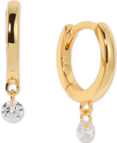 Girls Crew серьги-кольца с кристаллами и позолотой 18k Gold