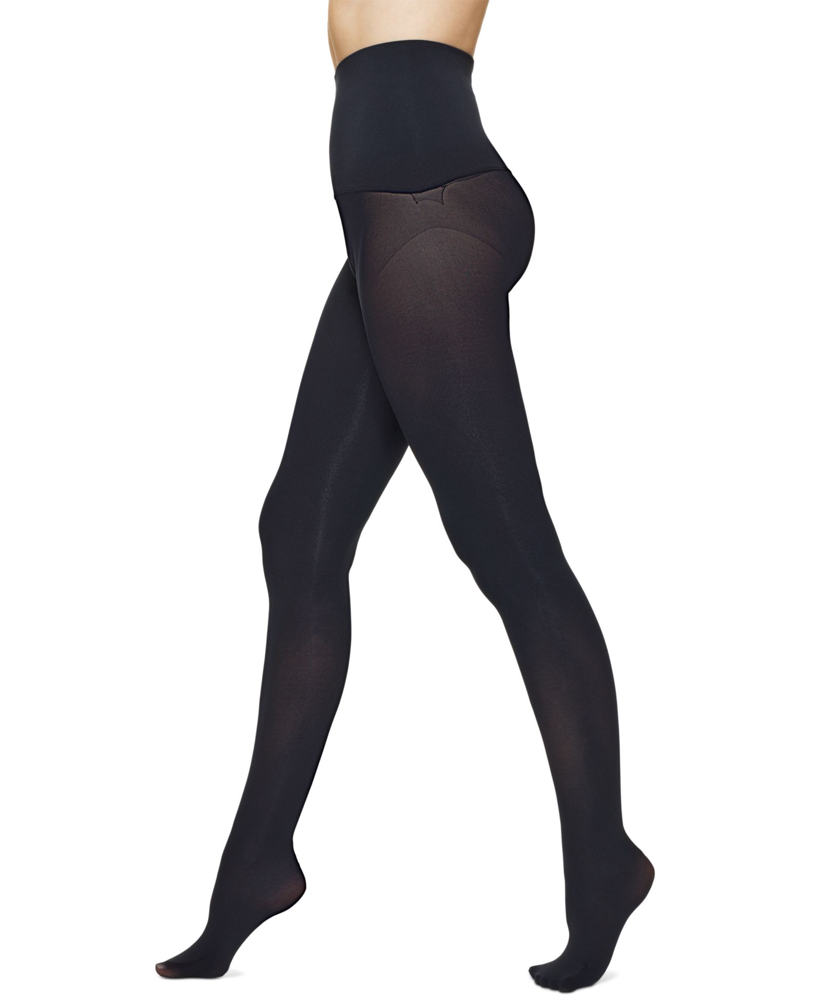 Hue Women's Yoga Waistband Ribbed-Front Tights U23309