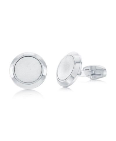 Metallo Stainless Steel, Brushed & Polished Cuff Links