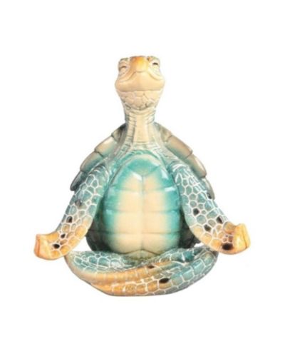 FC Design 6.75"W Blue Sea Turtle of Yoga Easy Pose Statue Fantasy Decoration Figurine Home Decor Perfect Gift for House Warming, Holidays and Birthdays