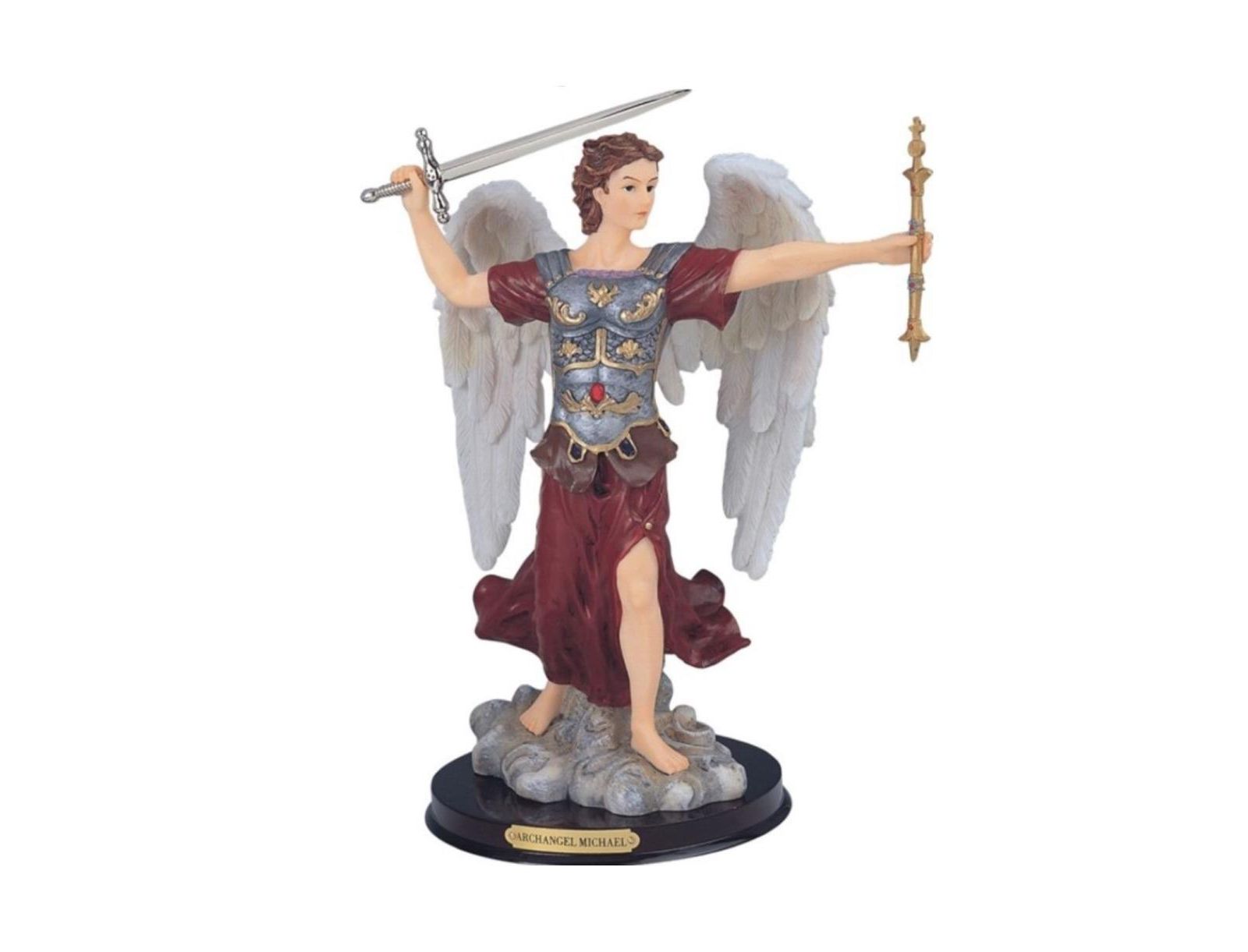 FC Design 12"H Archangel Michael Statue Saint Michael The Strongest Angel Holy Figurine Religious Decoration Home Decor Perfect Gift for House Warming, Holidays and Birthdays