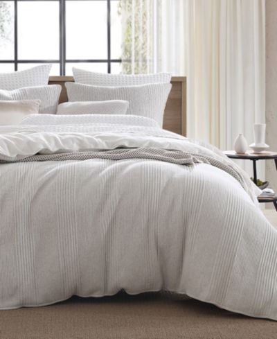 DKNY Pure Ribbed Jersey 3-Pc. Duvet Cover Set, King
