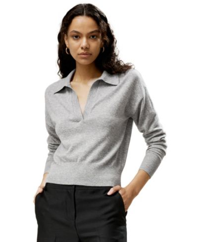 LILYSILK Women's Cashmere Polo Shirt