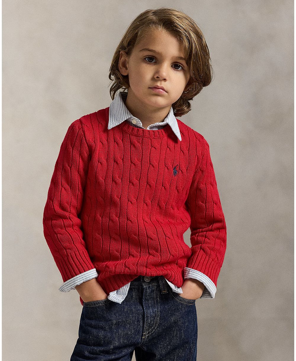 Polo Ralph Lauren Детский хлопковый джемпер 2-7 Cable-Knit
