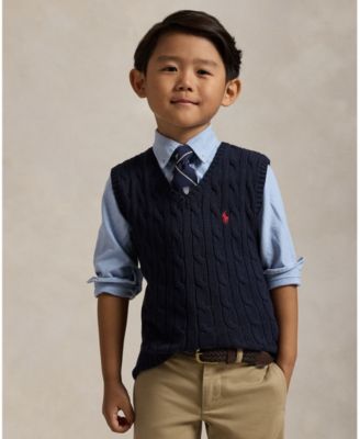 Polo Ralph Lauren Вязаный жилет для малышей и маленьких мальчиков