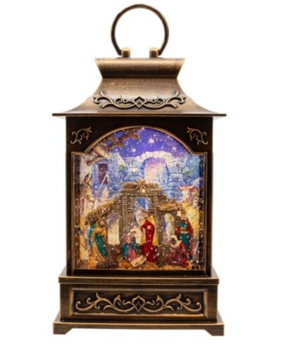Kurt Adler 11" Battery Operated Warm LED Lighted Nativity Lantern