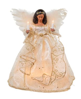 Kurt Adler украшение на верхушку елки African American Angel, 12", 10-Light
