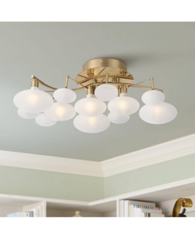 Потолочный светильник Possini Euro Design Semi Flush Mount с опаловым стеклом