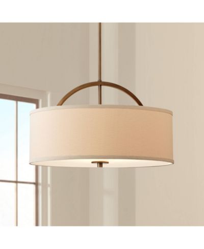 Подвесная люстра Possini Euro Design Brushed Bronze Drum Pendant 20" Wide