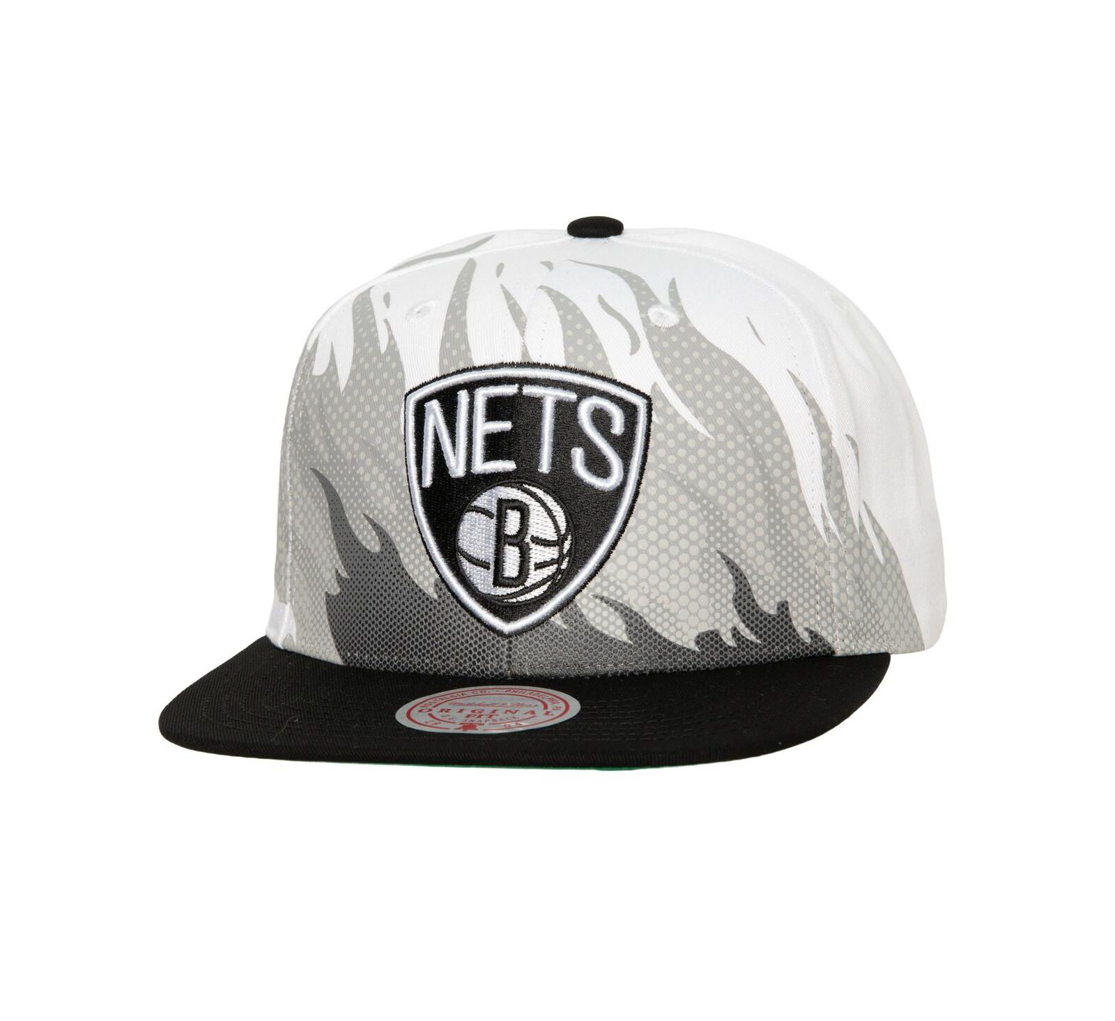 Мужская бейсболка Mitchell & Ness White Brooklyn Nets