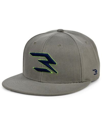 Мужская кепка Nike 3BRAND by Russell Wilson Fashion Snapback регулируемая серая и темно-синяя