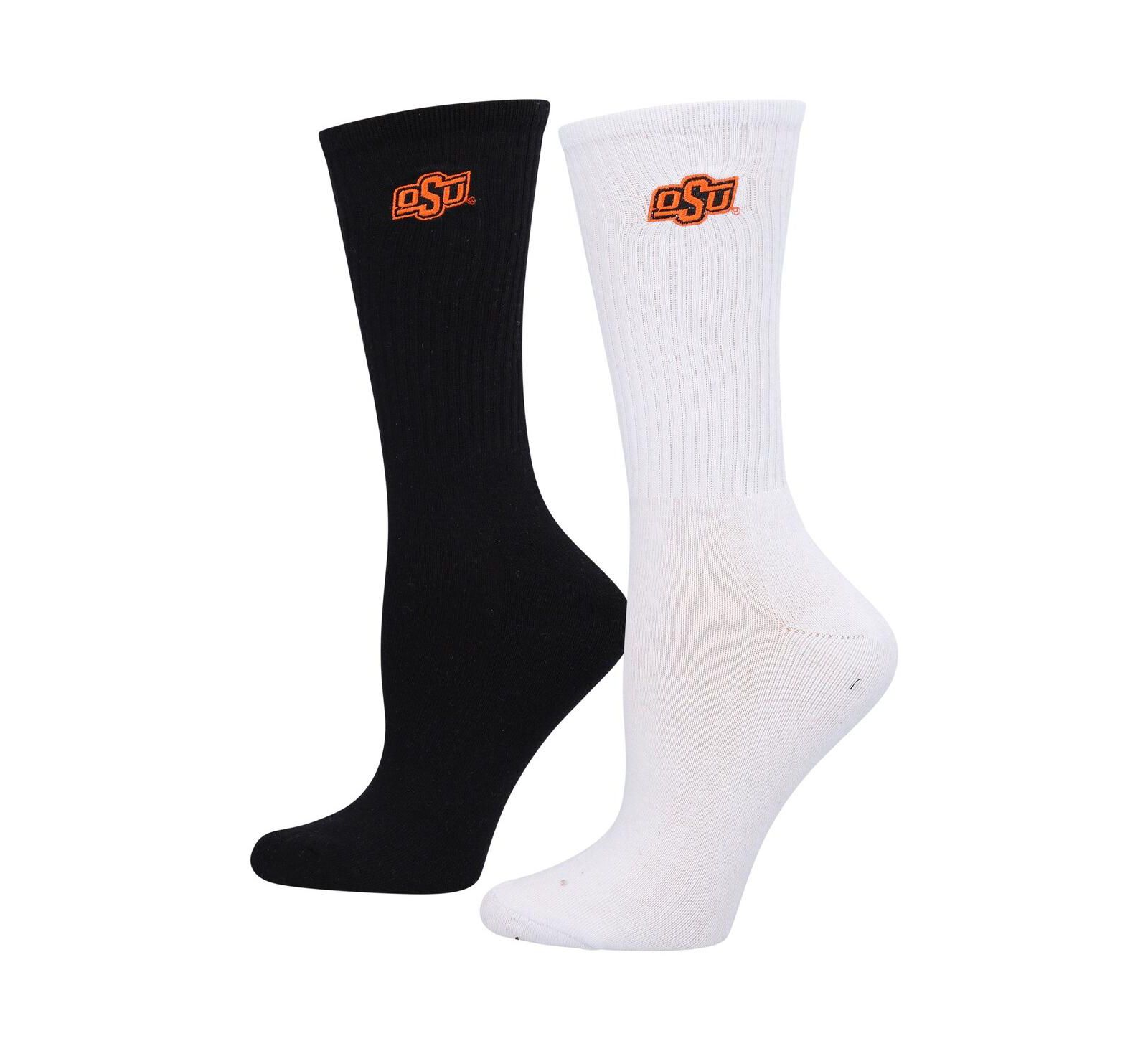 Женский 2-Pack носки ZooZatz Black, White Oklahoma State Cowboys, четверть длины