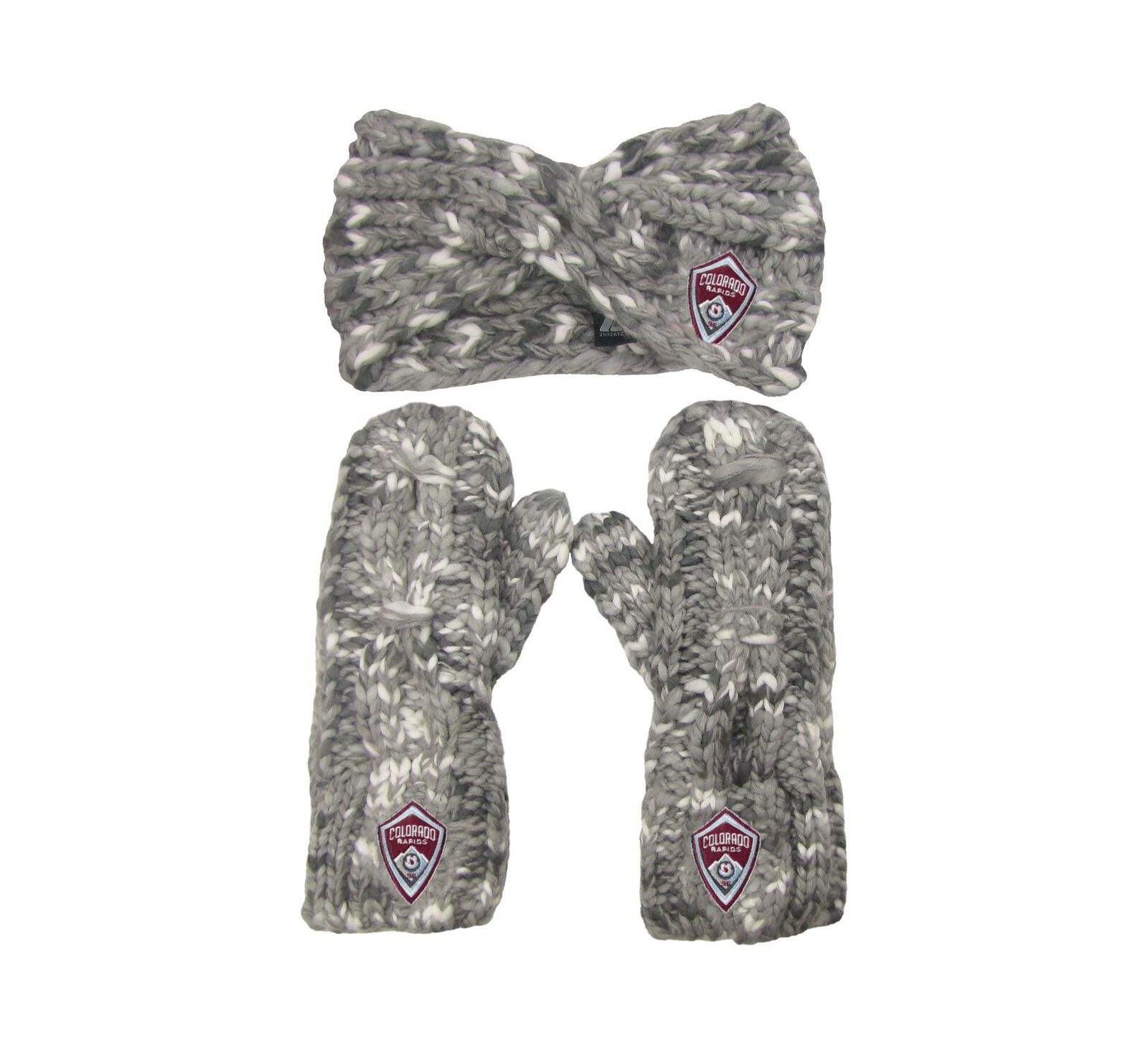 Женский набор ZooZatz Gray Colorado Rapids Marled Headband и варежек