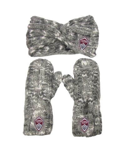 Женский набор ZooZatz Gray Colorado Rapids Marled Headband и варежек