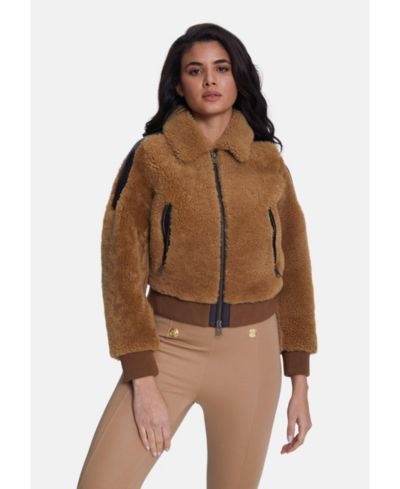 Furniq UK Women's Selina Sheepskin Teddy Jacket
