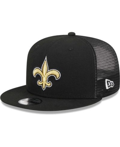 Мужская и женская черная бейсболка New Era New Orleans Saints Main Trucker 9FIFTY Snapback
