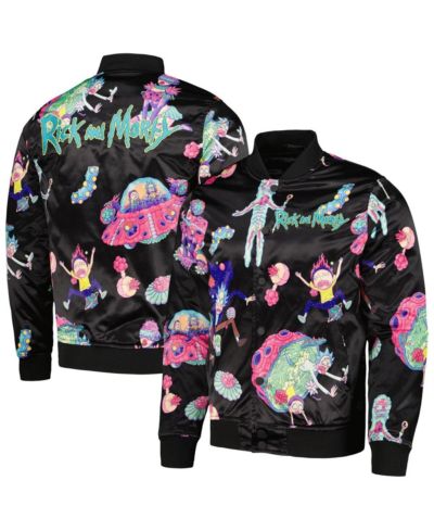 Freeze Max Мужская куртка Rick And Morty Graphic Satin Full-Snap Black
