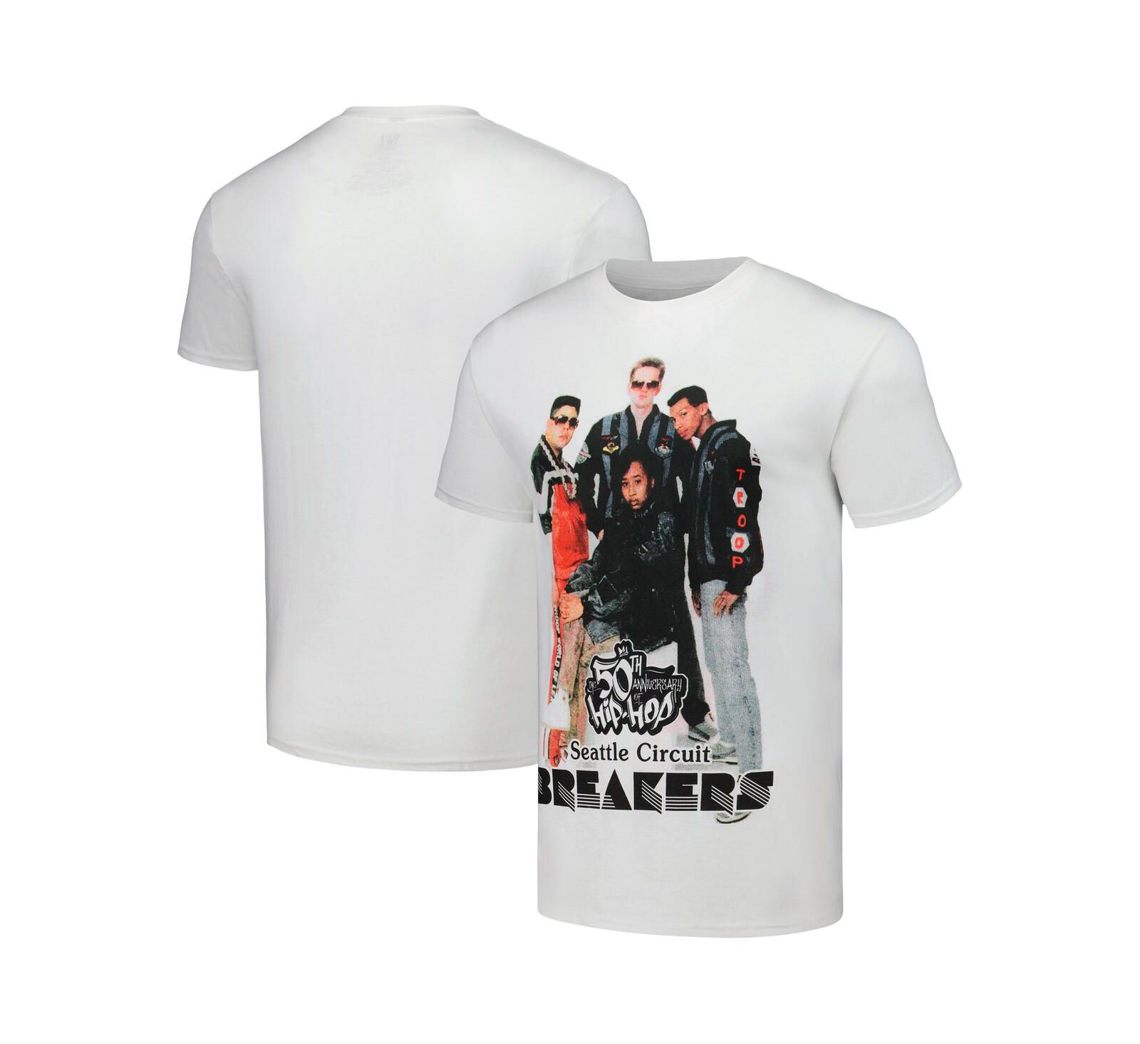 Men's White 50th Anniversary of Hip Hop Seattle Circuit Breakers Graphic T-shirt