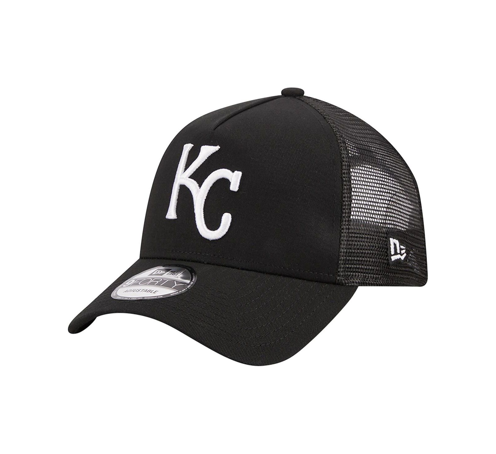 Мужская регулируемая кепка New Era Kansas City Royals A-Frame 9FORTY Trucker, черная