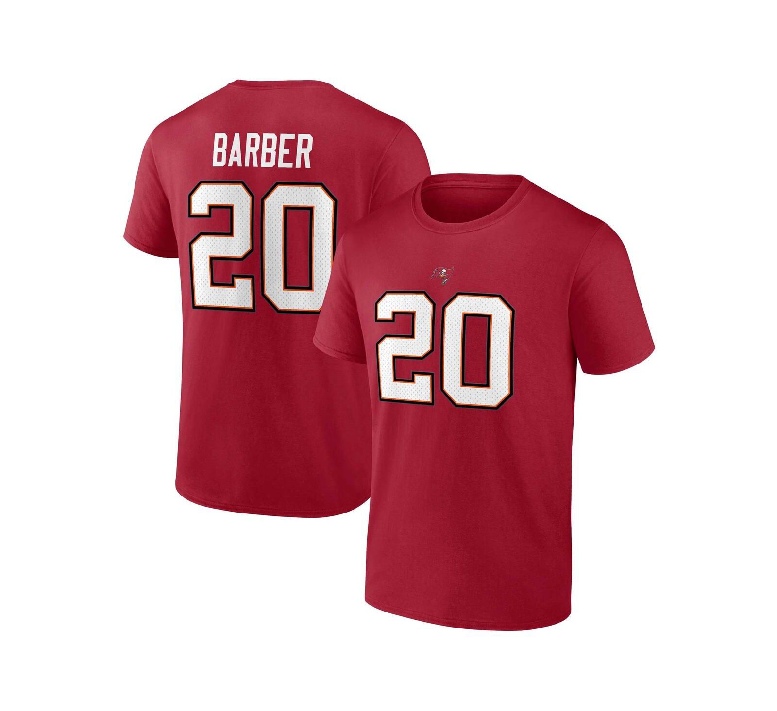 Fanatics Мужская футболка с именем и номером игрока Tampa Bay Buccaneers Ronde Barber Red