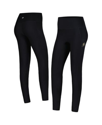 Женские леггинсы Kadyluxe Black Colorado Buffaloes 7/8 Mixed Media Pocket Leggings