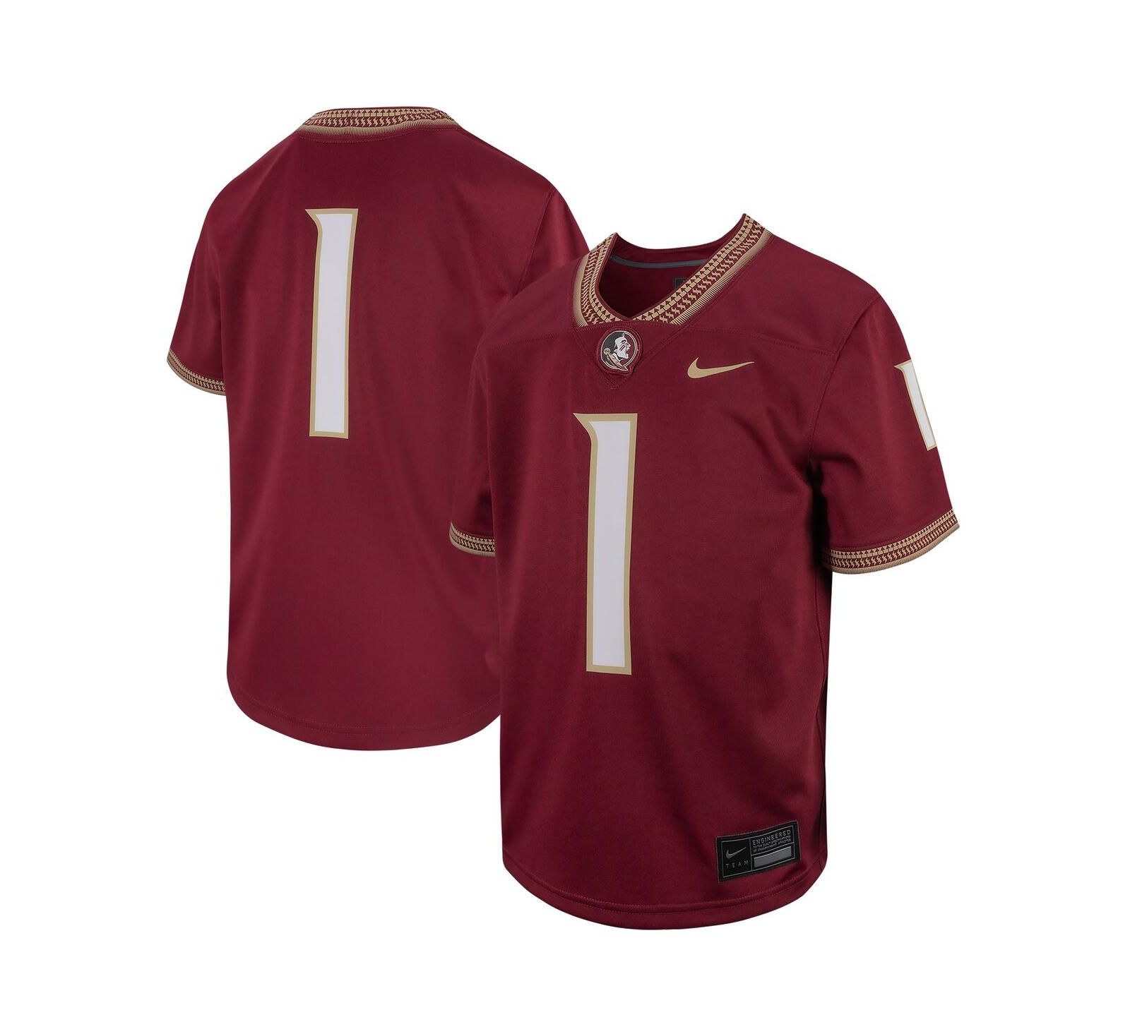 Детский Nike #1 Garnet Florida State Seminoles Football Game Jersey