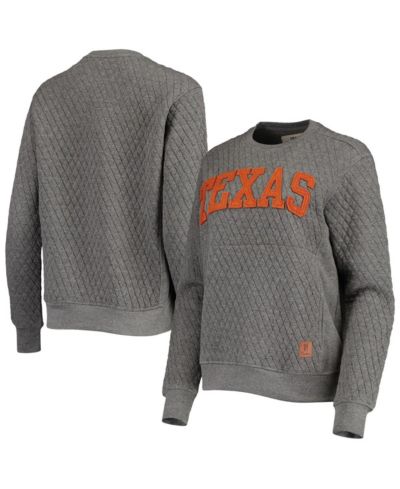 Женский Pressbox Heather Charcoal Texas Longhorns Moose стеганый джемпер