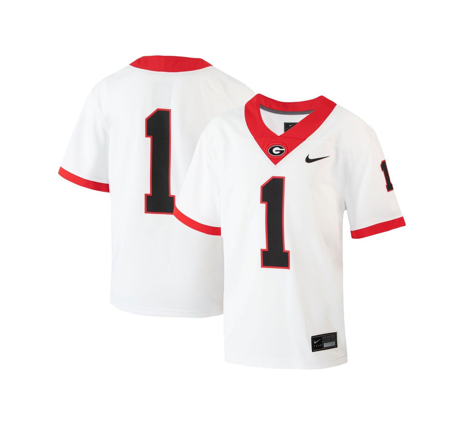 Nike джерси Nike #1 White Georgia Bulldogs для мальчиков