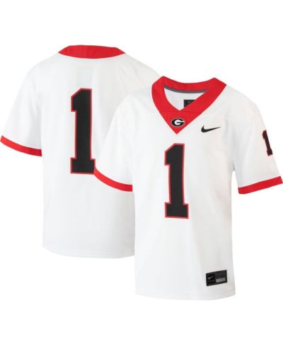 Nike джерси Nike #1 White Georgia Bulldogs для мальчиков