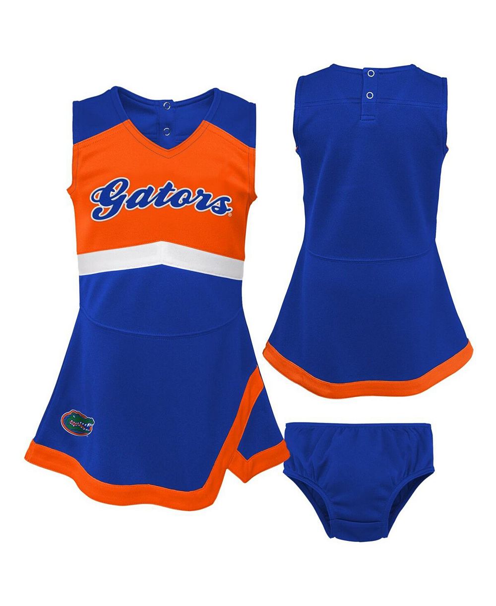 Детский комплект Outerstuff Royal, Orange Florida Gators Two-Piece Cheer Captain Jumper Dress and Bloomers
