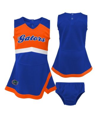Детский комплект Outerstuff Royal, Orange Florida Gators Two-Piece Cheer Captain Jumper Dress and Bloomers