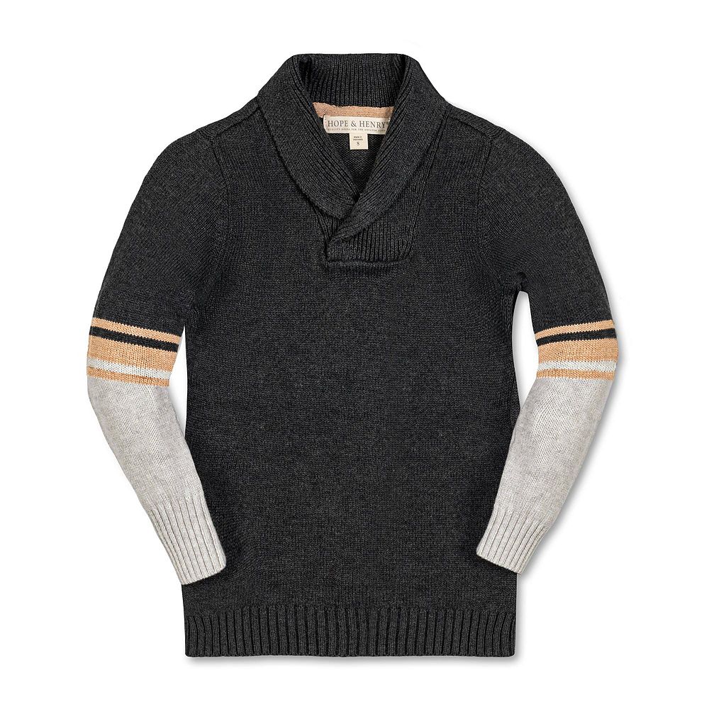 Детский свитер Hope & Henry Organic Long Sleeve Striped Shawl Collar