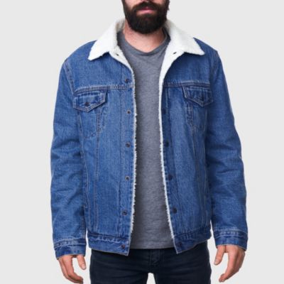 Мужская джинсовая куртка Alpine Swiss Sherpa Lined Denim Jacket