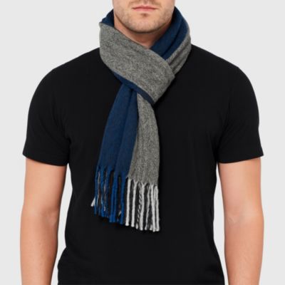 Alpine Swiss Men's Scarf Soft Knit Winter Scarves Plaid Striped or Solid Neck Covering Long Warm Stylish