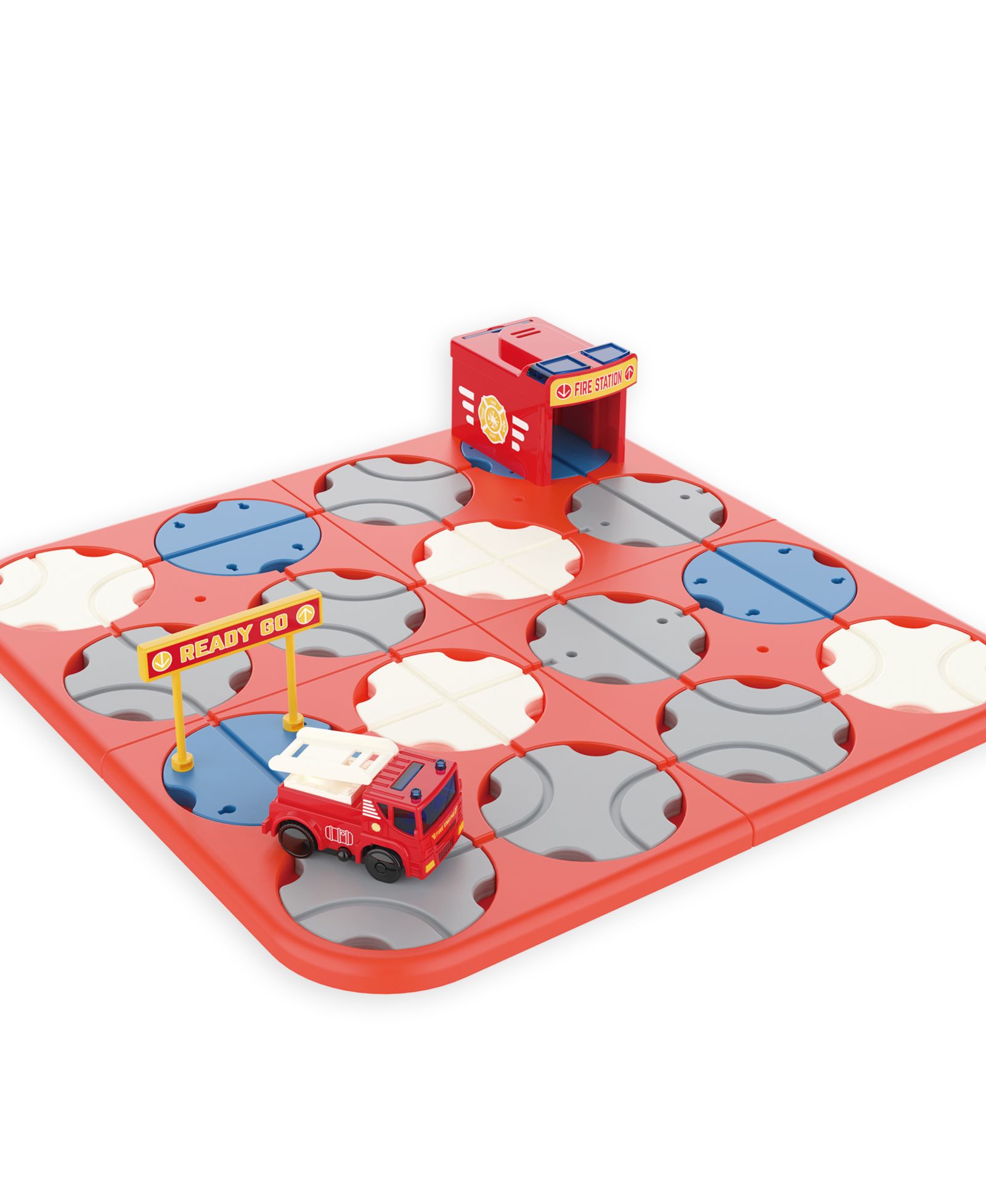 Набор лабиринтов Flipo A-Maze Tracks DIY с игрушечной пожарной машиной, 34 предмета