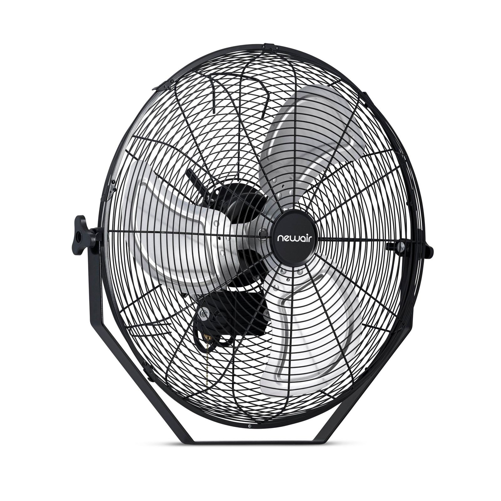 Newair Adjustable High Velocity Wall Mount Fan - Heavy Duty Outdoor Garage Fan with 3 Speeds & Pull Chain, 4012 CFM