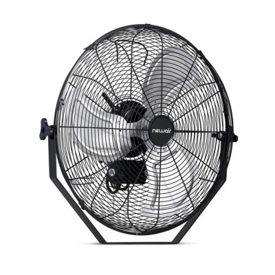 Newair Adjustable High Velocity Wall Mount Fan - Heavy Duty Outdoor Garage Fan with 3 Speeds & Pull Chain, 4012 CFM