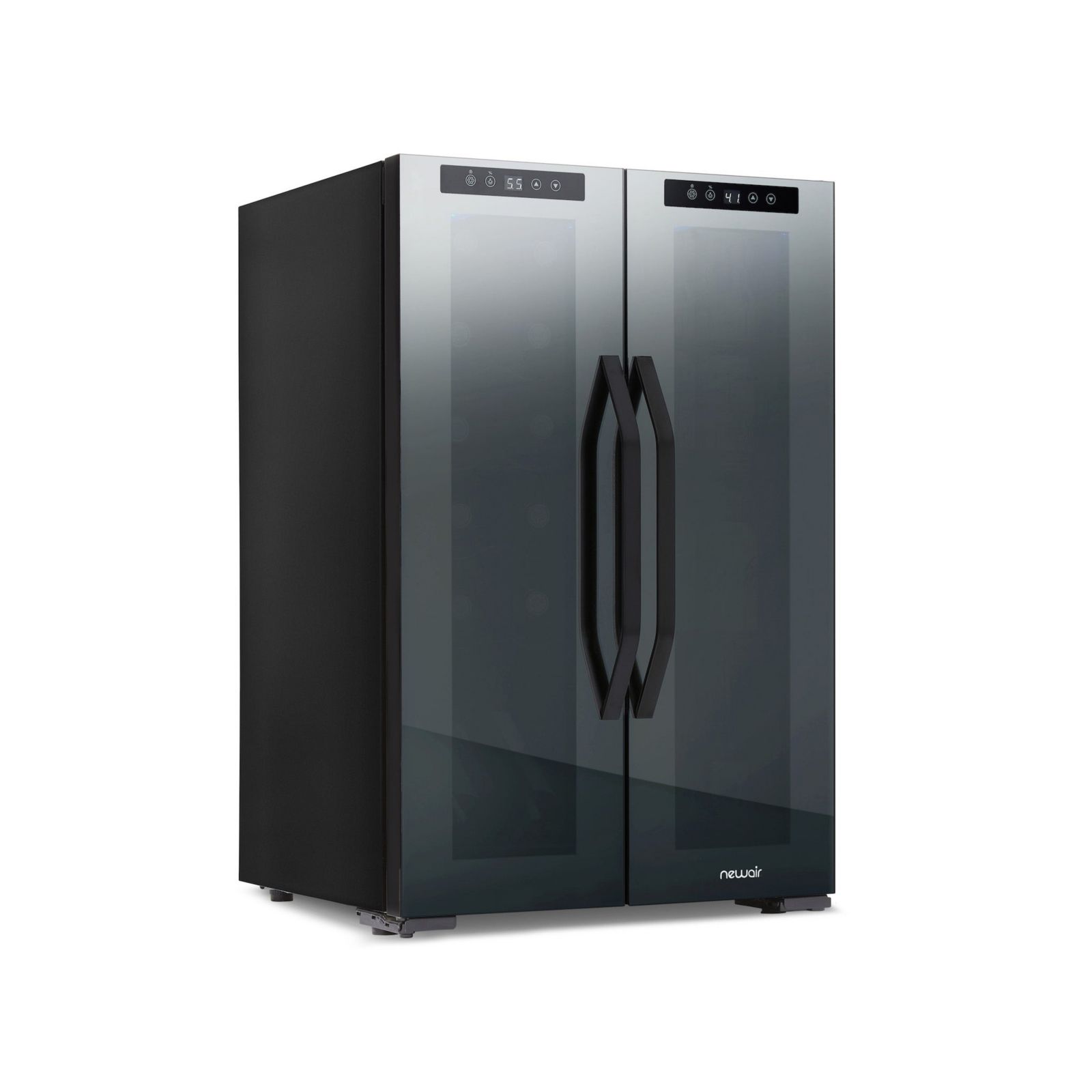 Newair 20" 39-Can, 12-Bottle Freestanding Dual Zone Beverage Fridge