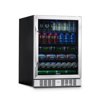 Newair 177-Can Built-In Beverage Fridge in Stainless Steel - 24"