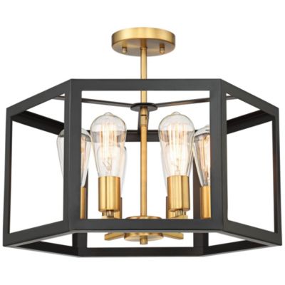 Possini Euro Design Beni полупотолочный светильник в индустриальном стиле