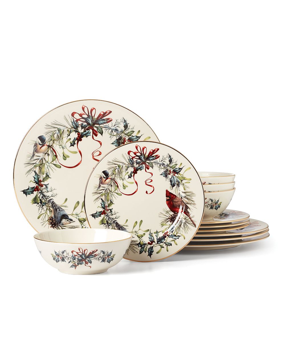 Набор из 12 предметов посуды Lenox Winter Greetings, сервировка на 4 персоны