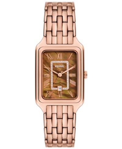 Женские часы Fossil Raquel Three-Hand Date Rose Gold-Tone Stainless Steel 26mm