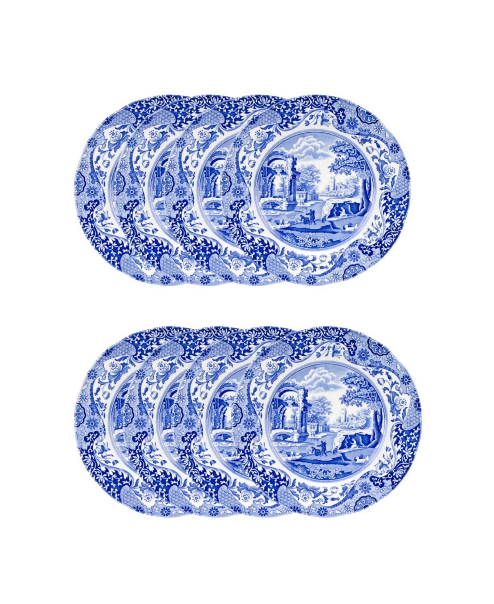 Набор обеденных тарелок Spode Blue Italian, 8 шт.