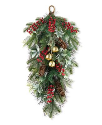 Подвеска Glitzhome Berry, Pinecone and Bell Teardrop 26" H