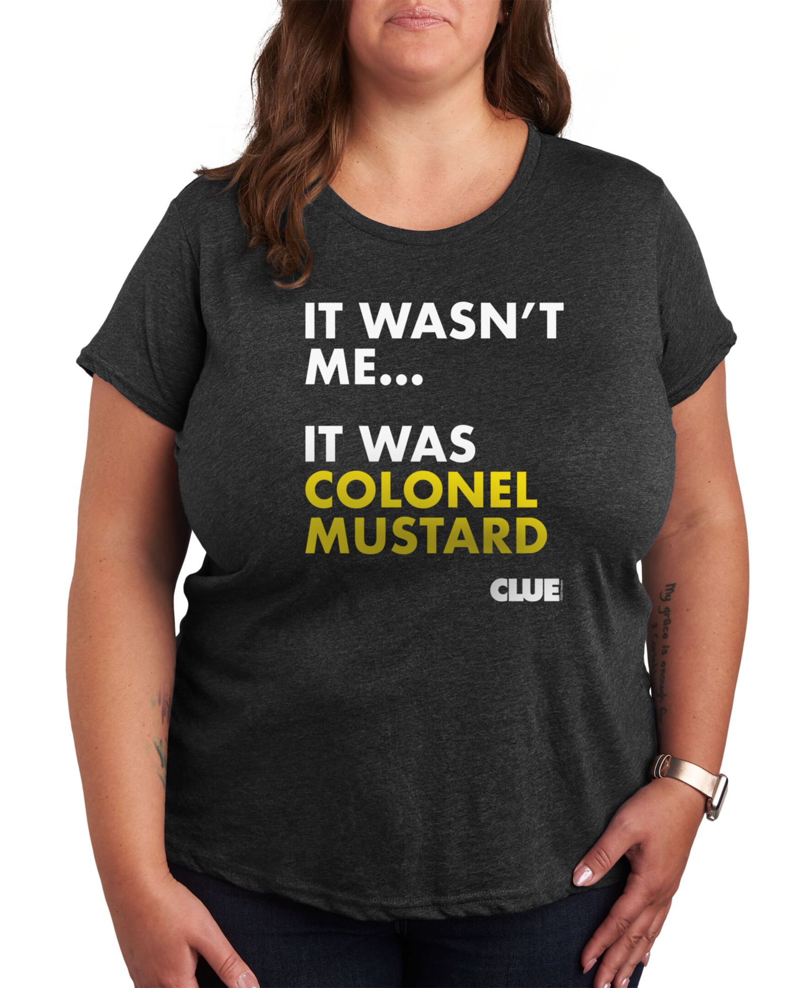 Hybrid Apparel Trendy Plus Size футболка с графикой Clue Colonel Mustard